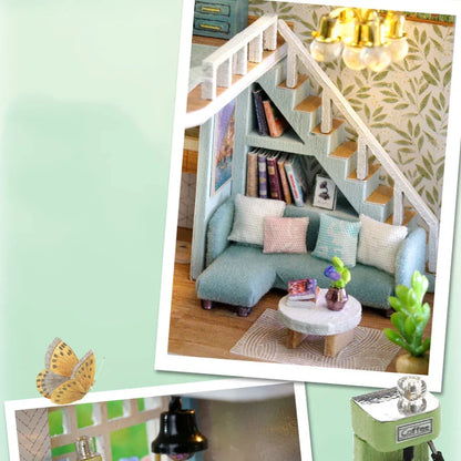 DIY Wooden Doll Houses Mini Assembly Handmade Small House Creative Scene Decoration DollHouse For Toys Birthday Gifts