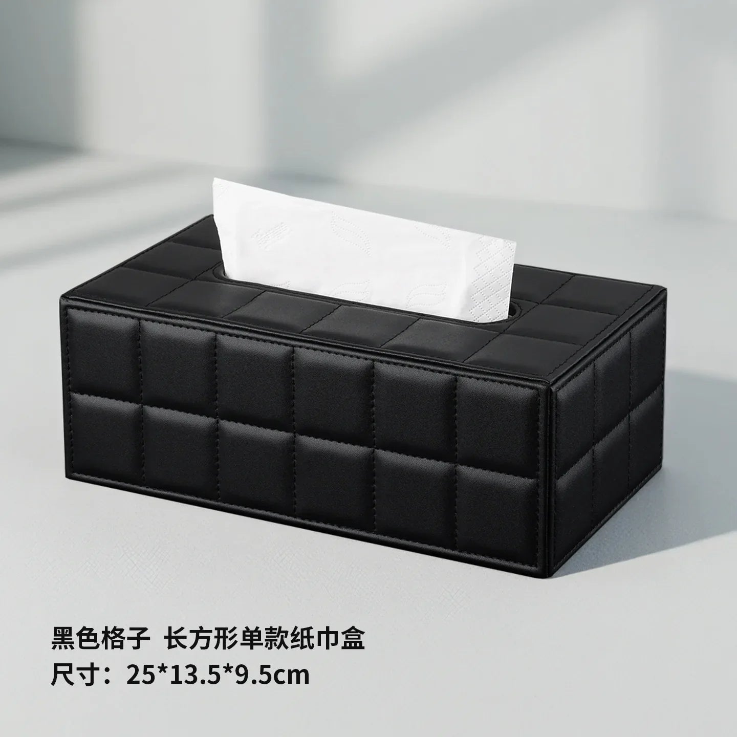 Elegant PU Leather Square Tissue Holder for Coffee Table, Decorative Napkin Paper Case for Home Hotel Restaurant Living Rooms