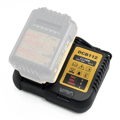 DCB112 Battery Charger For Dewalt 10.8V 12V 14.4V 18V 20V DCB206 DCB205 DCB204 DCB203 DCB120,DCB107 DCB115 DCB105(No battery)