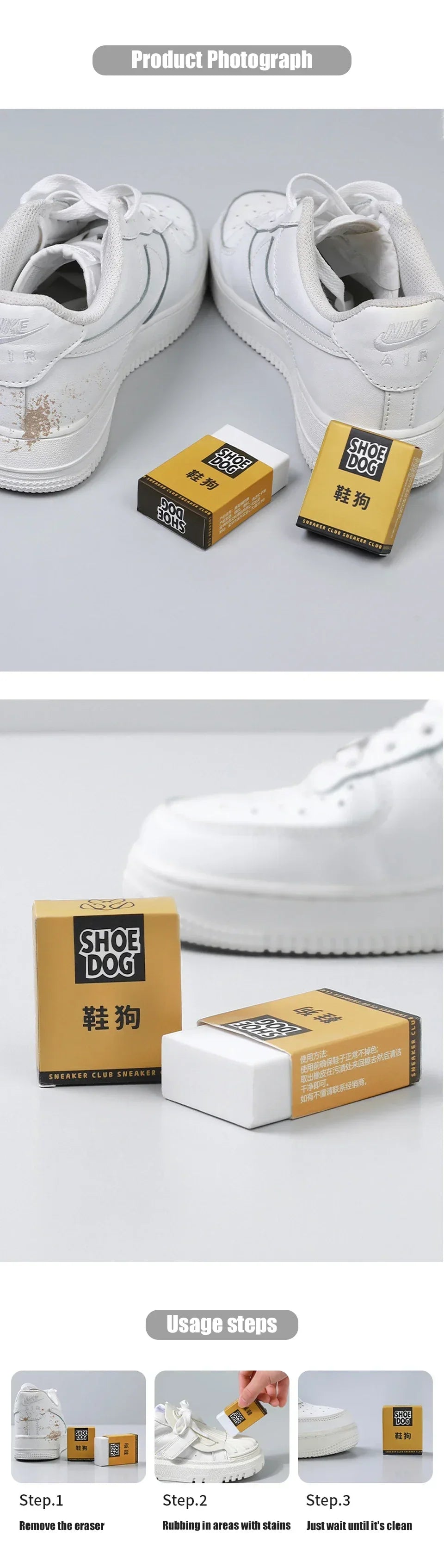 Portable shoe wiper, shoe shine, waterproof cleaning, suede leather sneakers, rubber decontamination, shoe cleaner