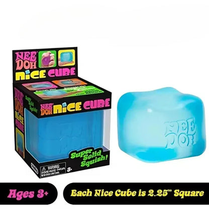 Schylling Sensory Squishy Cube, NeeDoh Nice Cube & Nice-Sicle Design, Stress Relief Anti-Anxiety Focus Toy for ADHD