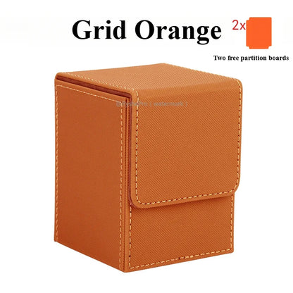 Trading Card Storage Box for 100+Single Sleeved Cards with 2 Dividers Commander Deck Box Compatible with Mtg Card Case