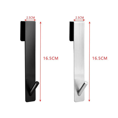 Bathroom Shower Door Back Hook Stainless Steel Over Glass Door Shower Towel Rack S-Shape Bathroom Bathrobe Hanger Holder Hooks