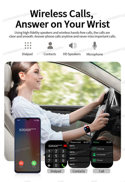 New Smartwatch BT Call Health&Sleep Monitoring 1.80''HD Screen Kids Smart Watch Waterproof Fashoin Sports Bracelet For Women Men