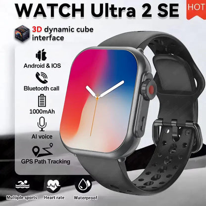 Watch Ultra K62 Men Women 1000mAh AMOLED 100+Sport Heart Rate HD Bluetooth Call GPS Track Waterproof Smart Watch For iOS Android