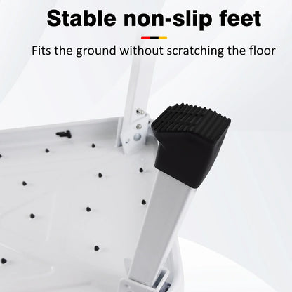 Step Stool Extra Wide Step Safety Non Slip Mat Heavy Duty Steel Folding Portable Kitchen Stool Home Garden Tool DIY