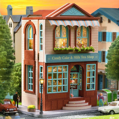 DIY Wooden Doll Houses Mini Assembly Handmade Small House Creative Scene Decoration DollHouse For Toys Birthday Gifts