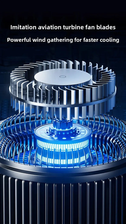 USB Hanging Neck Fan Portable Bladeless Mini Rechargeable Mute LED Digital Display Electric Air Cooler Handheld