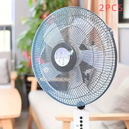 2PCS Universal Reusable Fans Cover Dustproof Net-Hand Wash and Machine Wash Available,Suitable for Bedroom,Kitchen,Living Room
