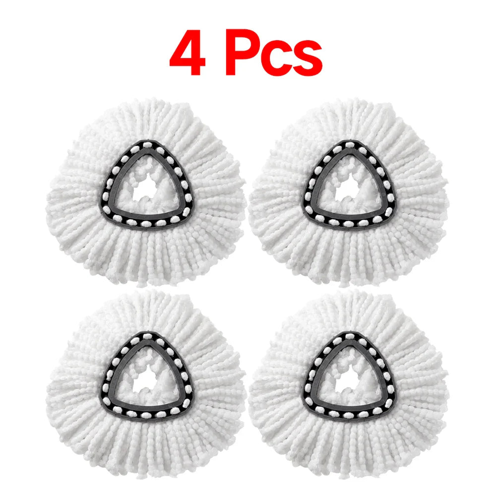 White Mop Head Cloth Replacement Microfiber Mop Refills Spin Mop Cloth Replacement Head for Vileda O-cedar Replacement Mop Heads