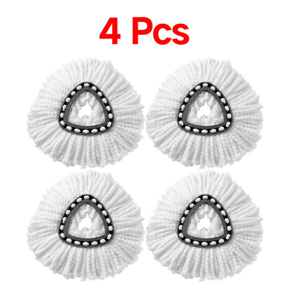 White Mop Head Cloth Replacement Microfiber Mop Refills Spin Mop Cloth Replacement Head for Vileda O-cedar Replacement Mop Heads