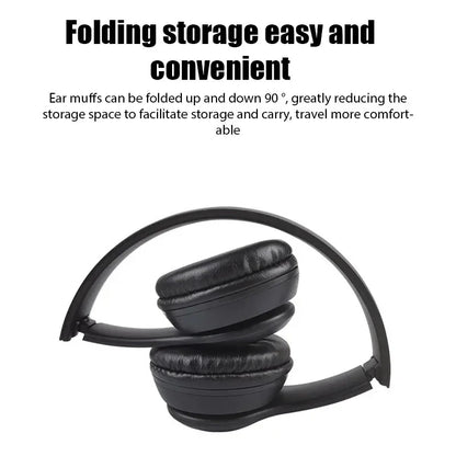 Wireless Headphone 5.3 Bluetooth-Compatible Headsets HiFi Stereo Foldable For All Smartphone with Microphone Support SD Card