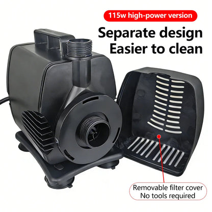 AC220V Multi-functional Silent Aquarium Submersible Pump, Landscape Large-flow Water Spray Pump,Fish Pond Water Circulation Pump