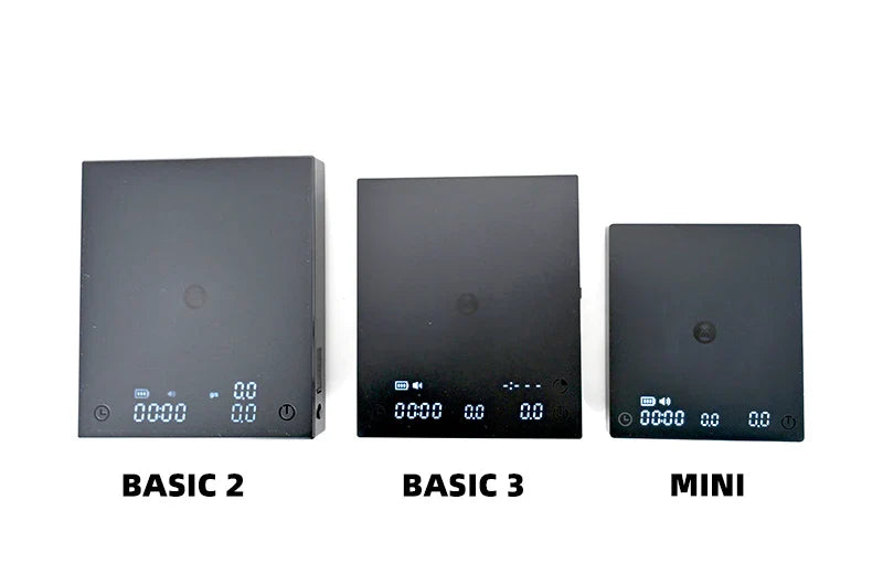 TIMEMORE Basic 2 Black Mirror Pour Over Coffee Scale flow rate display Auto Timer digit Kitchen Food scale espresso 0.1g/2kg