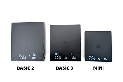 TIMEMORE Basic 2 Black Mirror Pour Over Coffee Scale flow rate display Auto Timer digit Kitchen Food scale espresso 0.1g/2kg