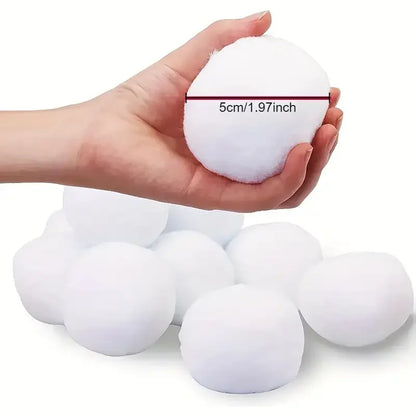 30Pcs Soft Fake Snow Balls White Plush Snow Balls Pendant Winter Indoor Outdoor Ornaments Christmas Party Home Decor