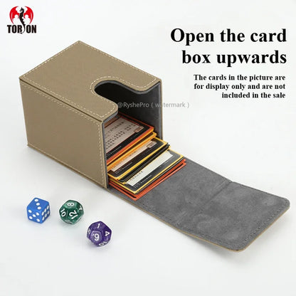 Trading Card Storage Box for 100+Single Sleeved Cards with 2 Dividers Commander Deck Box Compatible with Mtg Card Case