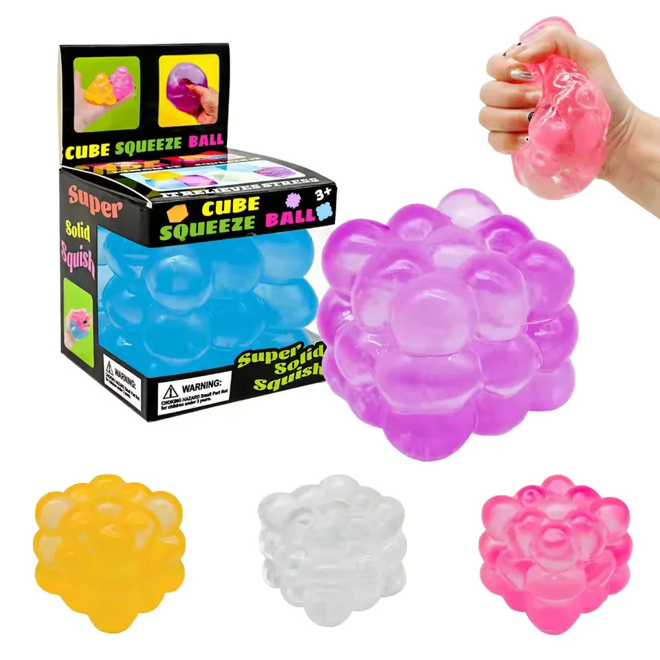 1Pc New three-dimensional candy kneading music adult Stress Relief Squeeze sensory Toys Decompression Simulation Cube Party Gift