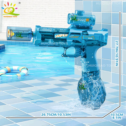 HUIQIBAO Electric Pulse Water Gun Simulated Flame Sensor Light Fully Automatic Fights Toy Water Pistol Outdoor Beach Toys Adult