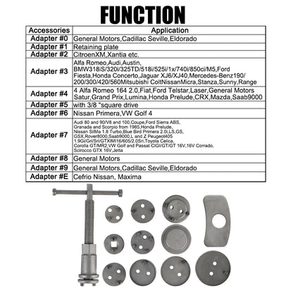 12PCS/13PCS/18PCS/21PCS/22PCS Durable And Reliable Convenient Rewind Back Brake 1 Set Car Disc Brake Caliper