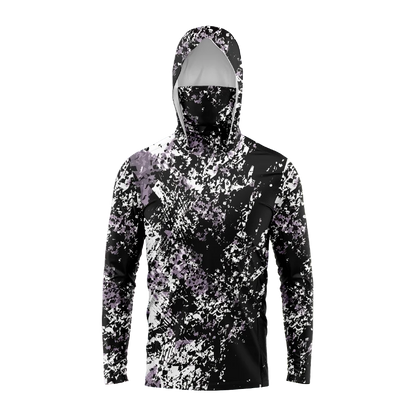 Men Hood Fishing Shirt long sleeve fishing t shirt uv protection Fishing Apparel