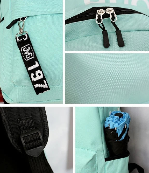 Fashion trend backpack backpack for men and women junior high school high school student bag large capacity korean version of th