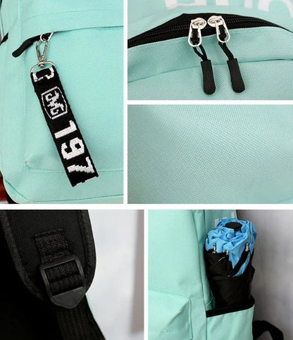 Fashion trend backpack backpack for men and women junior high school high school student bag large capacity korean version of th