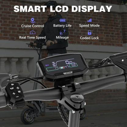 iENYRID iE-S1 Adult Electric Scooter Foldable 48V 15Ah 250W Off-Road Tire E-Mountain Scooter for Sports Entertainment Cycling