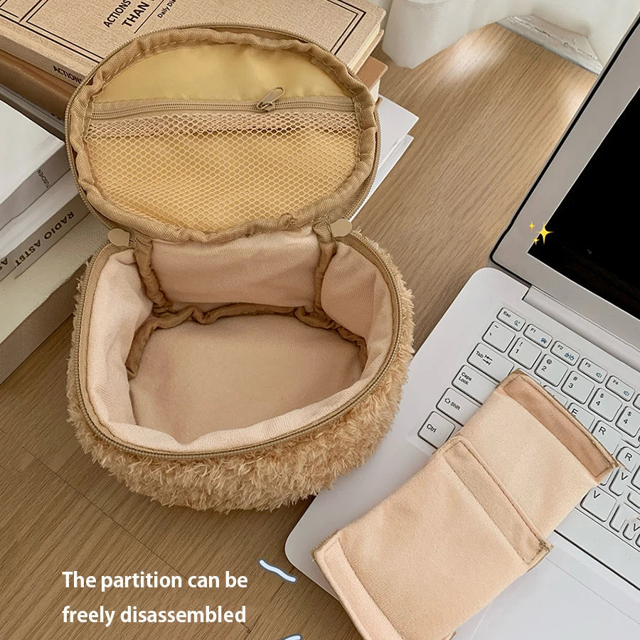 Plushes Makeup Case Anime Relaxed Bear Cosmetic Bag Women Jewelry Storage Pouch Girl Organizer Handbags Gift Hot Sales