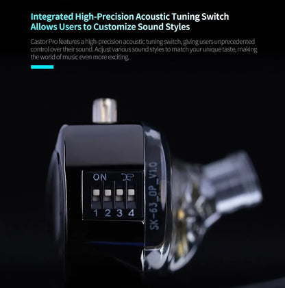 KZ Castor PRO 2DD Dynamic in Ear Earphones High-end Tunable Earphones Stets A New Benchmark for Hfi Sound Quality Bass Headsets