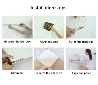5-20pcs 35*35cm Ceiling 3d Home Bedroom Decor Background Wallpaper Peel Stick Waterproof Decoration Wall Stickers Anti-collision