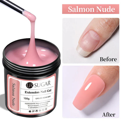 UR SUGAR 150g Extension Jelly Nude Pink Rose Red Quick Extension Gel Nail Polish Nail Extension UV LED Manicure Soak Off