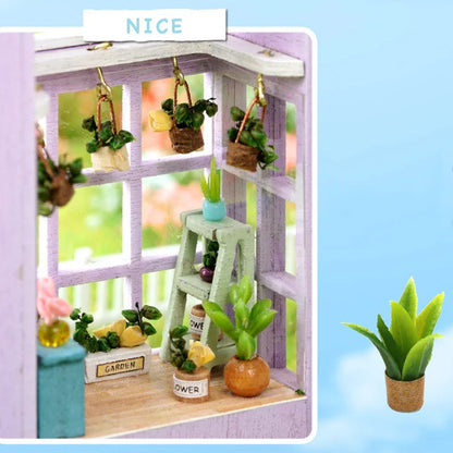 DIY Wooden Doll Houses Mini Assembly Handmade Small House Creative Scene Decoration DollHouse For Toys Birthday Gifts