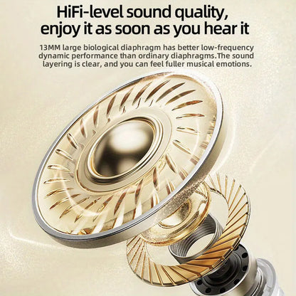 Wireless Bluetooth Earbuds 5.3 Stereo Bass Headphones with Mic Noise Cancelling Sport Earphones for Smartphone Device