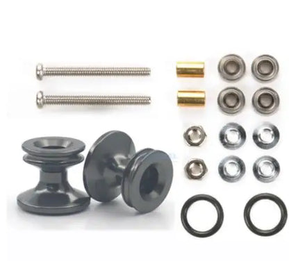 2pcs 15418 13-12mm Aluminum Alloy Guide Rollers 15461/15426 2023Jcup 95160 19mm Roller With Rubber Ring Tamiya Mini 4WD Homemade