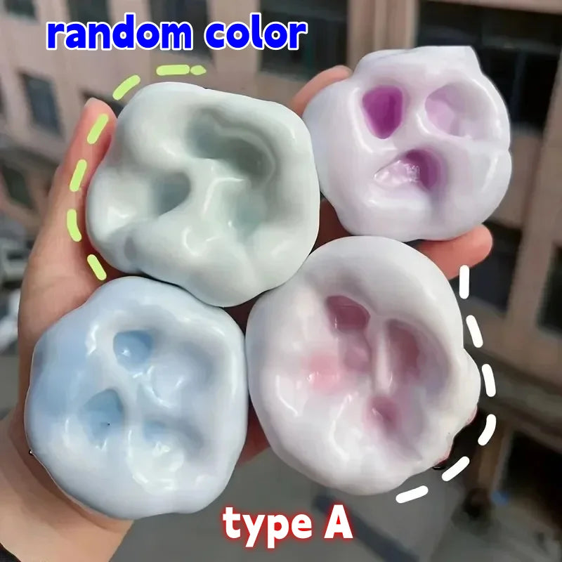 Shapeable Vacuum Squishies Sand Ball Grape Stress Ball Stress Relief Noisy Ball Desktop Squeezing Soothing Toy Birthday Gift