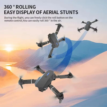 8K HD Dual Camera GPS Obstacle Avoidance 2026 E88 Plus Mini Foldable Drones Brushless Motor RC Quadcopter Toys Gifts For Xiaomi