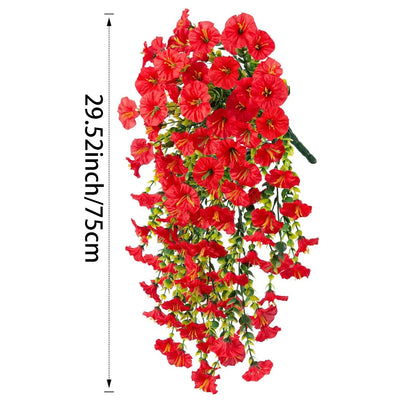 1Pcs Artificial Flowers 75CM Hanging Fake Plant for Home Decor Garden Wedding Decoration Flower Basket Garland Wall Accessories