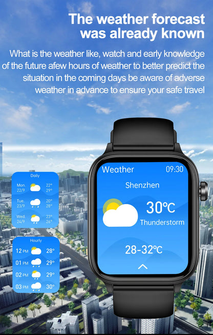 2025 New AI Diagnosis Blood Lipids Uric Acid Body composition Test Smart Watch For Men ECG+PPG Bluetooth Call Health Smartwatch