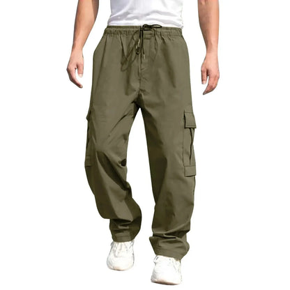 New Style Amazon Men's Cargo Pants Loose Straight Leg Casual Sports Trousers Working Men's Pocket Pants European And American