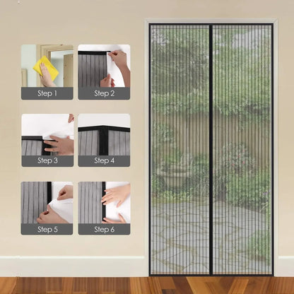Magnetic Mosquito Net, Summer Insect Fly Control, Door Curtain Net, Living Room, Bedroom Curtain, Automatic Closing Door Screen