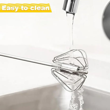 Semi-Automatic Egg Beater Stainless Steel Egg Whisk Manual Press Type Mixer Self Turning Egg Stirrer Kitchen Egg Tools