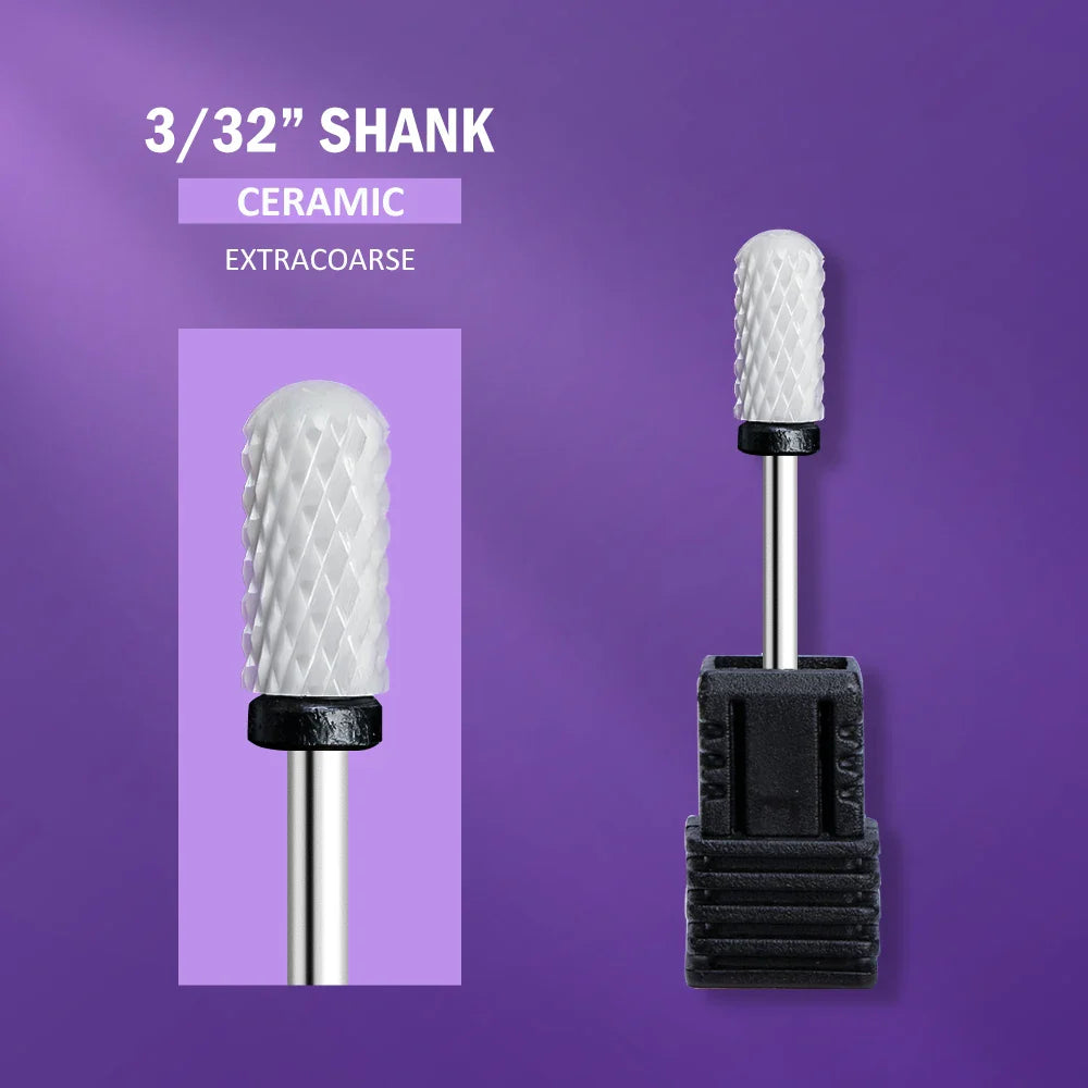 LadyMisty Ceramic Nail Drill Bit Milling Cutter For Manicure Pedicure Nail Files Buffer Nail Art Equipment Accessory