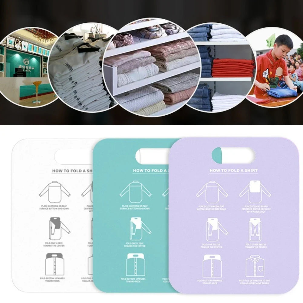 68cm/48cm Plastic Clothes Folding Board Durable Kids Laundry Folder Easy and Fast Shirt Folding Board Home Storage Tool for Kids
