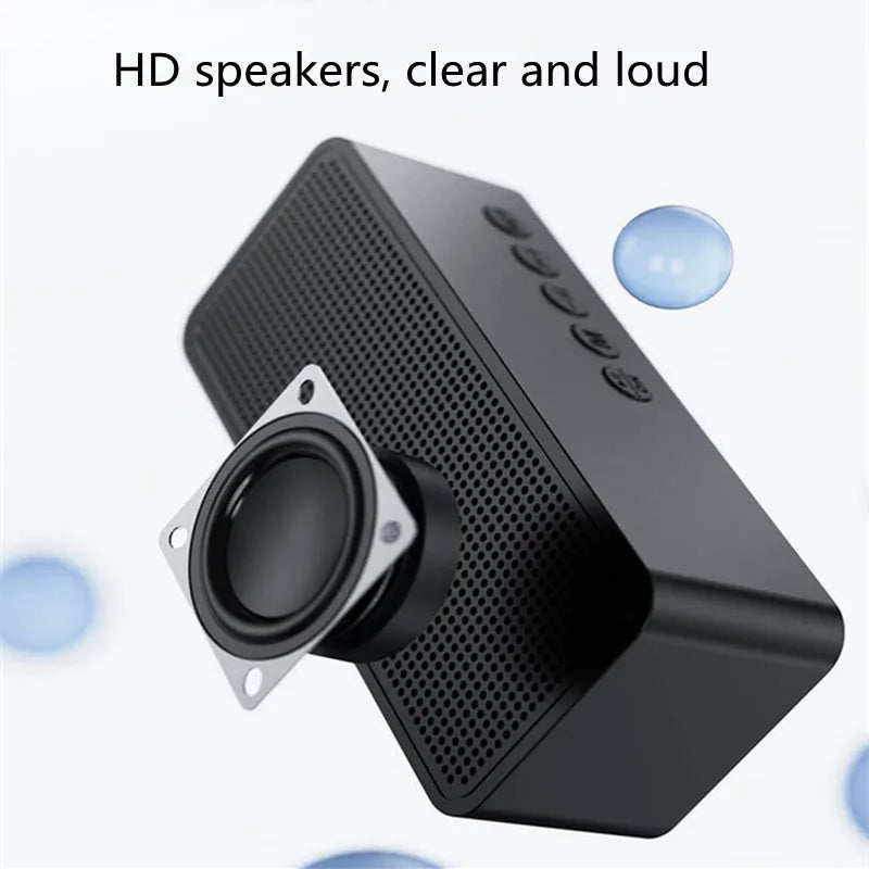 Alarm Clock Radio FM Bluetooth Speaker Portable Subwoofer Caixa De Som Sound Box Music Wireless Mini Woofers Bocina Lamp Column