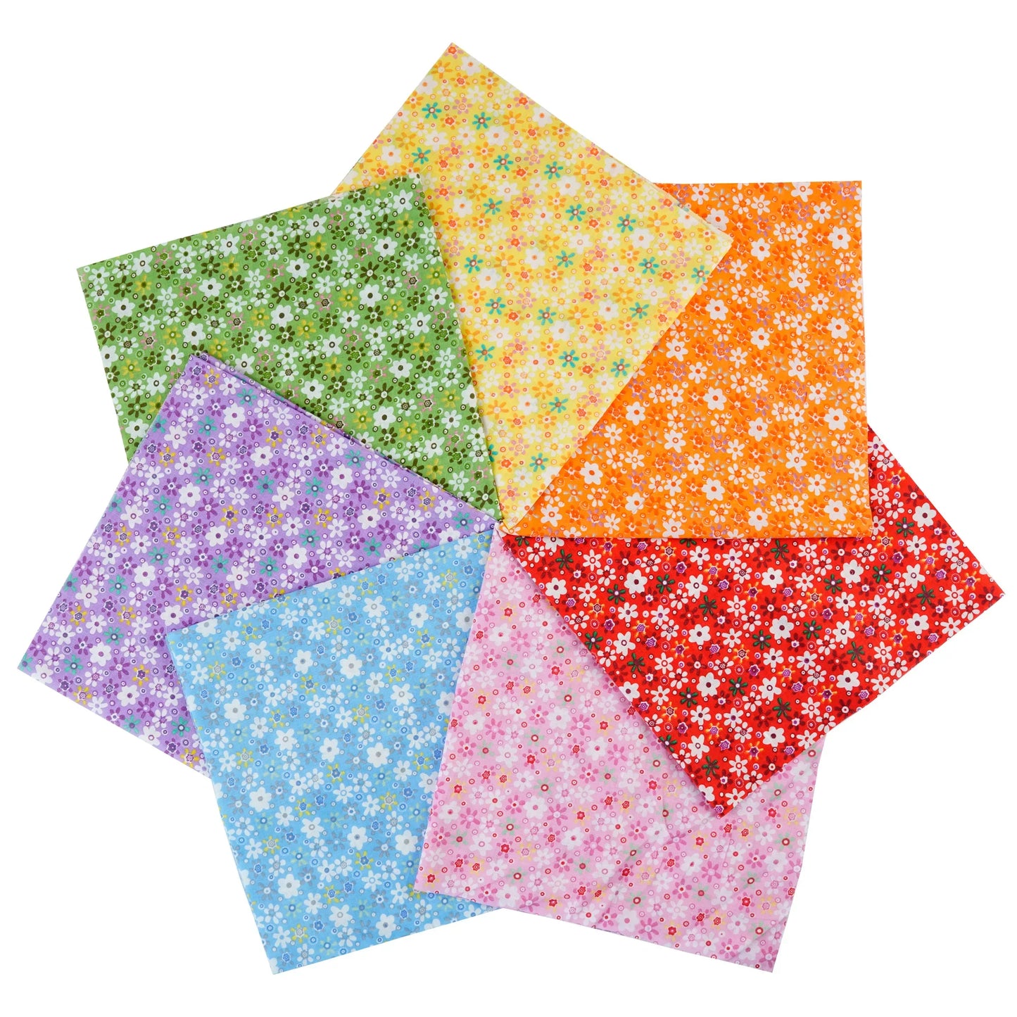 7PCS 25 x 25cm/50 x 50cm Squares Cotton Craft Fabric Cloths for DIY Bundle Patchwork Quilting Sewing Scrapbooking Artcraft