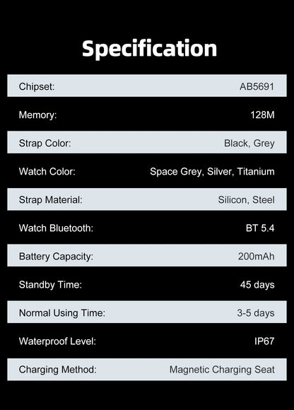 New Ultra Thin Smart Watch men 1.96" AMOLED HD Pixel Display Always Show Time BT Call Reminder Smartwatch Ladies For Android iOS
