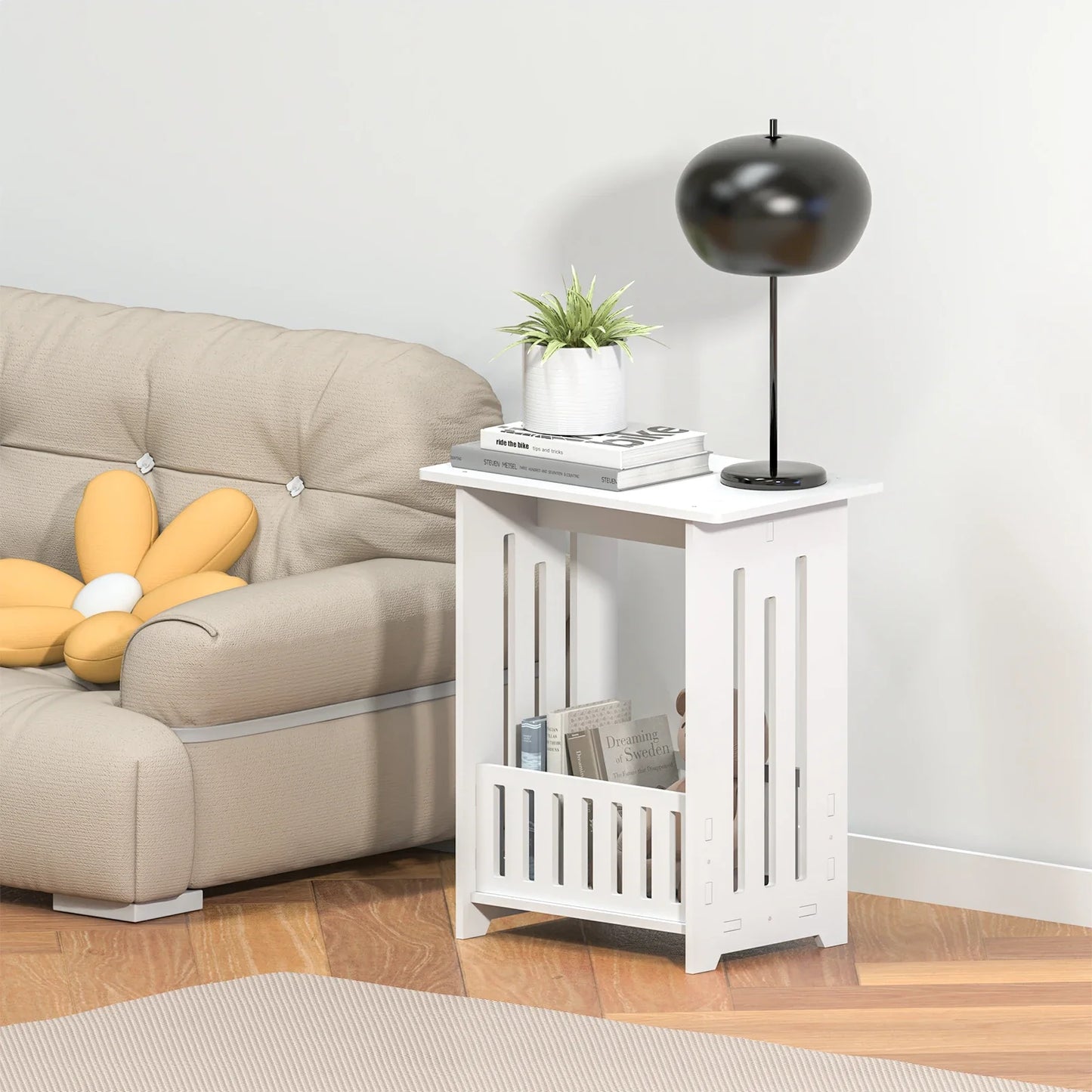 Bedside Tables, Bedside Tables for Bedroom, Wooden Nightstand End Tables with Open Shelf,for Living Room Bedroom,22x34x40cm