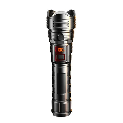 LED Flashlight Super Bright Rechargeable Portable Ultra Power Torch Lamp Retractable Digital Zoom Hand Light For Camping Ou K5Y6