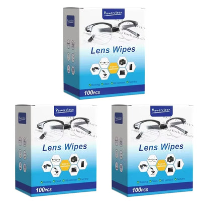 100Pcs/1-5Box Glasses Cleaner Wet Wipe Disposable Anti Fog Misting Dust Remover Cleaning Lens Wipes Sunglasses Phone Screen